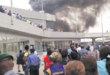 SIX INJURED, FLIGHTS DIVERTED AS FIRE GUTS MMIA TERMINAL