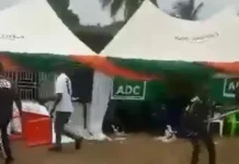 ‘SCATTER EVERYWHERE, WE WANT ONLY APC HERE’: THUGS DISRUPT ADC SECRETARIAT COMMISSIONING IN BAKASSI (VIDEO)
