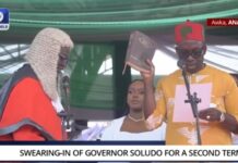 SOLUDO SWORN IN FOR SECOND TERM