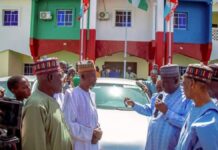GOVERNOR MALA BUNI DONATES BRAND NEW CARS TO APC LG CHAIRMEN IN YOBE