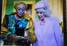 THE ROYALS TAKE THEIR NIGERIAN GUESTS TO WINDSOR CASTLE’S GREEN DRAWING ROOM