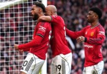 MAN UNITED BEAT VILLA 3–1 TO BOOST UCL PUSH