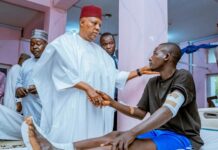 SHETTIMA VISITS VICTIMS OF BORNO BOMBINGS, ASSURES OF FG’S TOUGH RESPONSE
