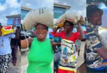 TINUBU’S CITY BOY MOVEMENT SHARES RICE TO NIGERIANS IN TRAFFIC