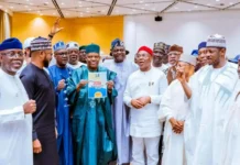 SPEAKER, OVER 10 APC GOVERNORS PRESENT AS SHETTIMA SUBMITS TINUBU’S APC NOMINATION FORMS (PHOTOS)