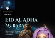 EID AL ADHA: TAQABBALALLAHU MINNA WA MINKUM. MAY THE SPIRIT OF EID BRING BLESSINGS TO YOUR HOME AND LIGHT YOUR PATH. AMEEN