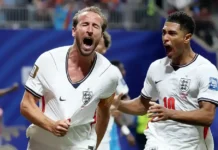KANE’S LATE DOUBLE RESCUES ENGLAND FROM DR CONGO UPSET