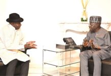 JONATHAN VISITS TINUBU AT ASO VILLA