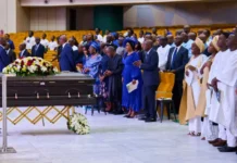 OSINBAJO, FASHOLA, FAYEMI ATTEND FUNERAL SERVICE FOR KEMI ADEOSUN’S HUSBAND