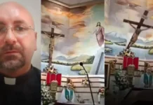 CATHOLIC PRIEST DIES AFTER CRUCIFIX FALLS ON HIM DURING LIVESTREAMED MASS