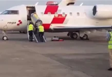 BREAKING: NIGERIA’S FIRST EBOLA PATIENT AIRLIFTED TO SWITZERLAND FOR MEDICAL CARE (VIDEO)